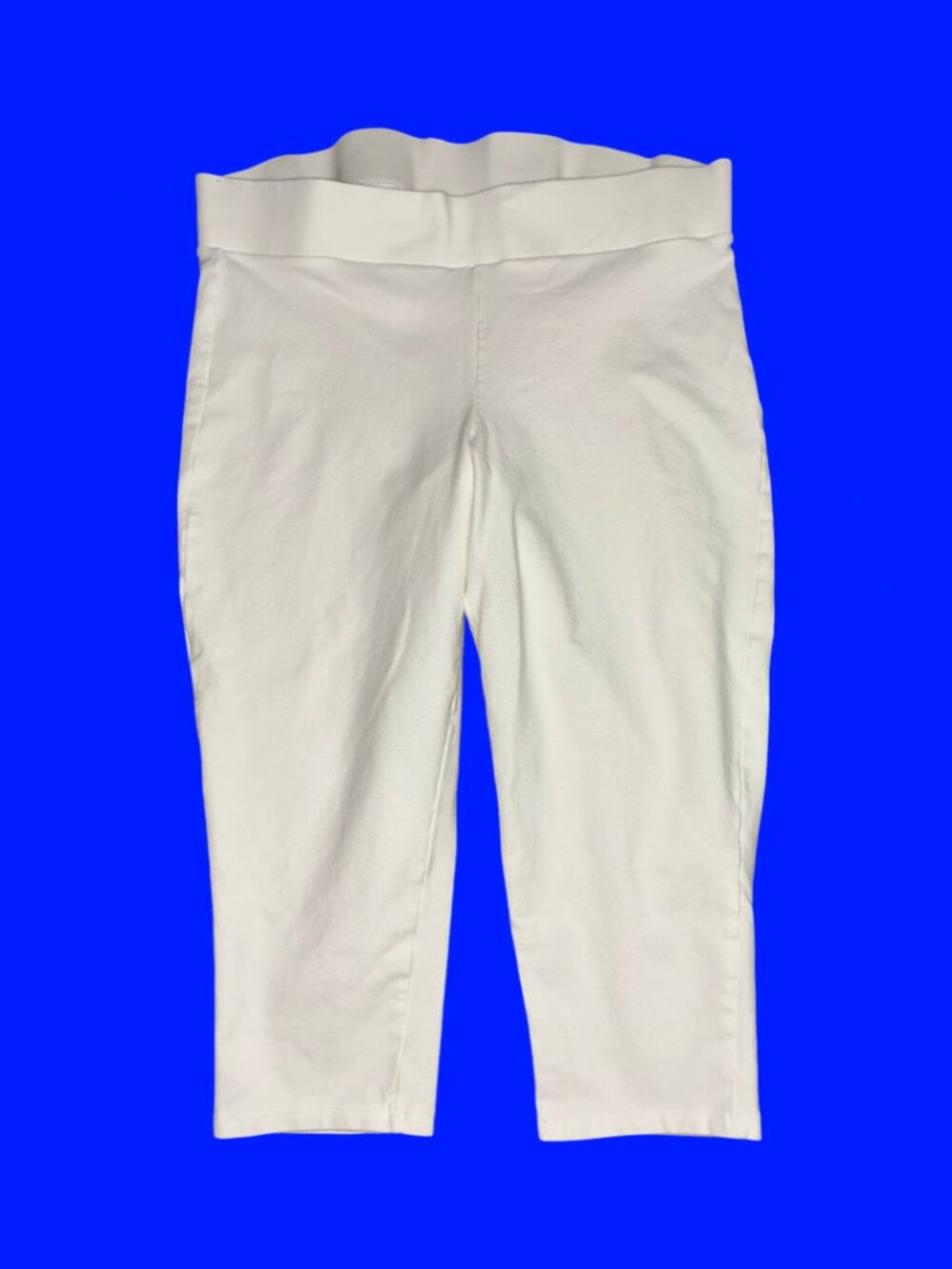 Sz.1X*Torrid*White Capri Leggings--Pull-Up Style